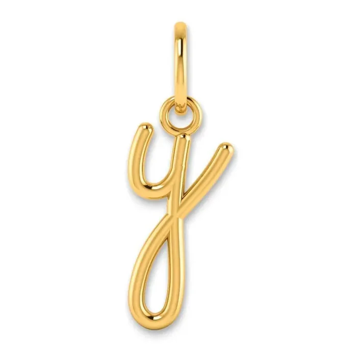 Lower Case Letter Y Initial Charm 14k Gold XNA1307Y/Y
