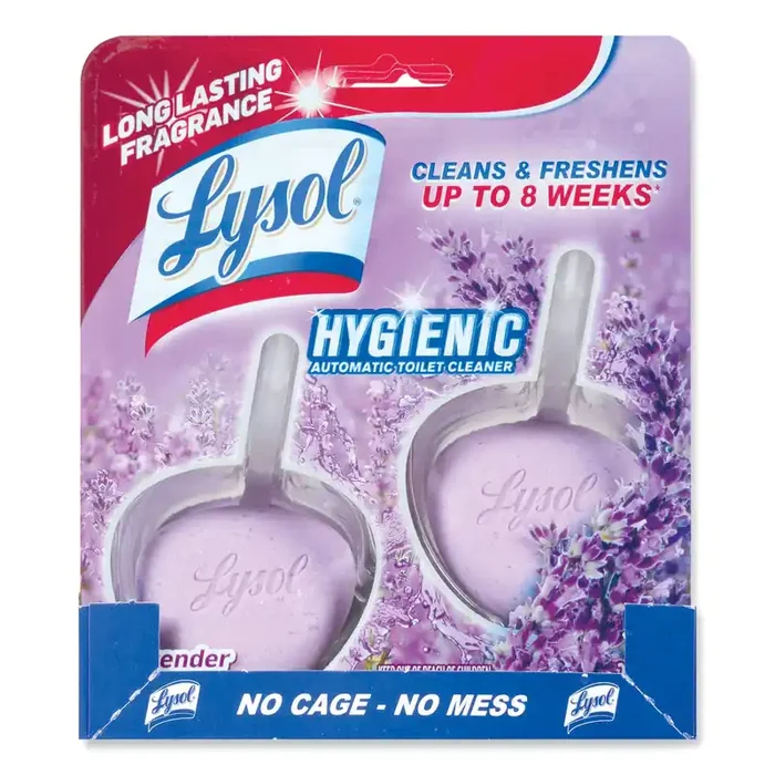 LYSOL® Brand Hygienic Automatic Toilet Bowl Cleaner, Cotton Lilac, 2/pack