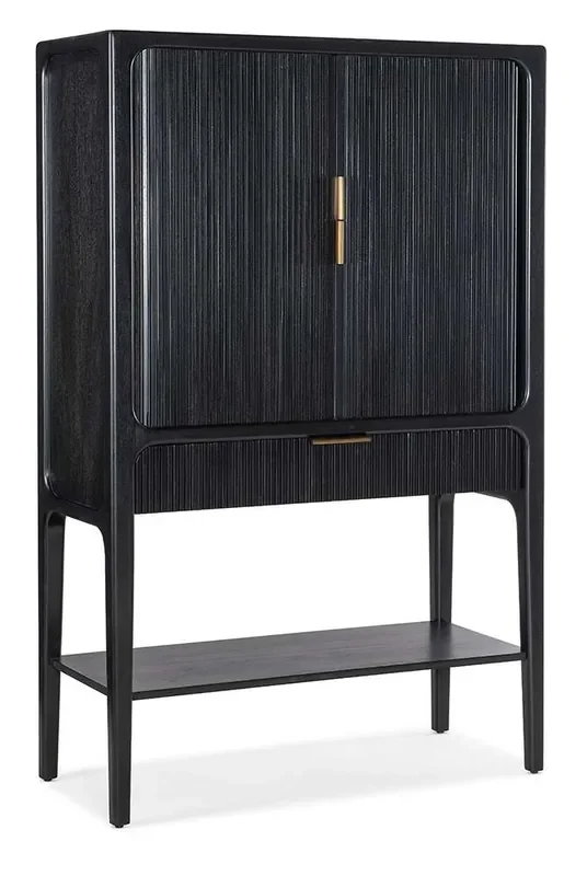 M Furnishings – Archer Tambour Cabinet – Black – M22-50330-99