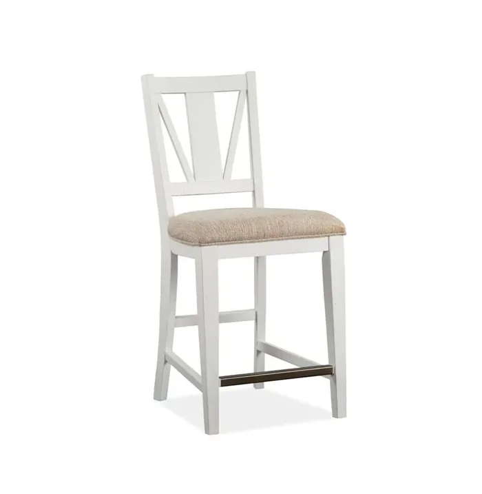 Magnussen- Heron Cove – Wood Counter Chair w/Upholstered Seat (Set of 2) KD -D4400-82