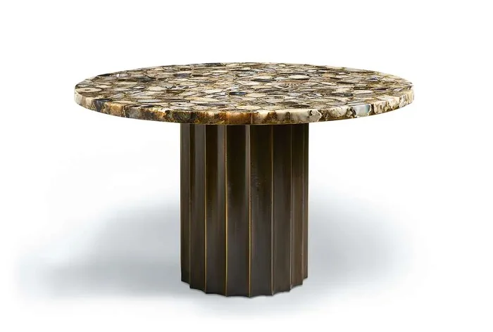 Maitland Smith – Agate Cladded Center Table – 8380-30