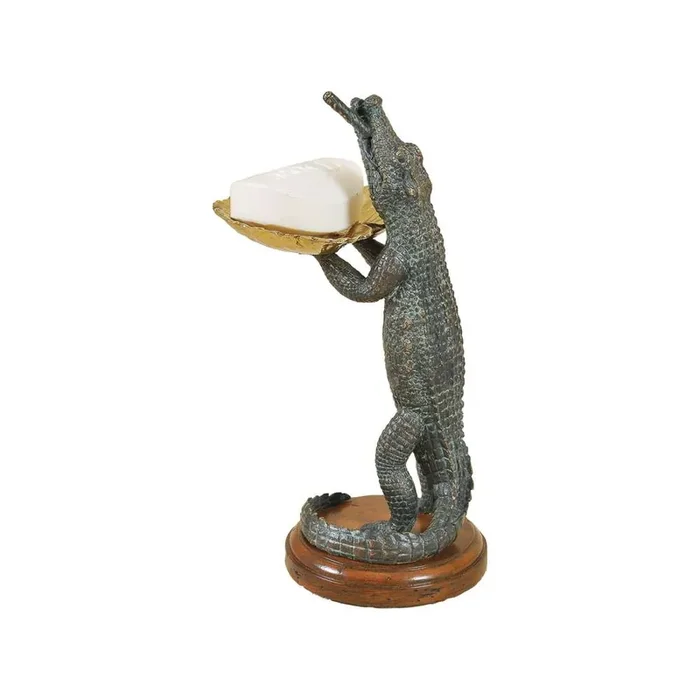 Maitland Smith – Alligator Soap Dish – 8181-12