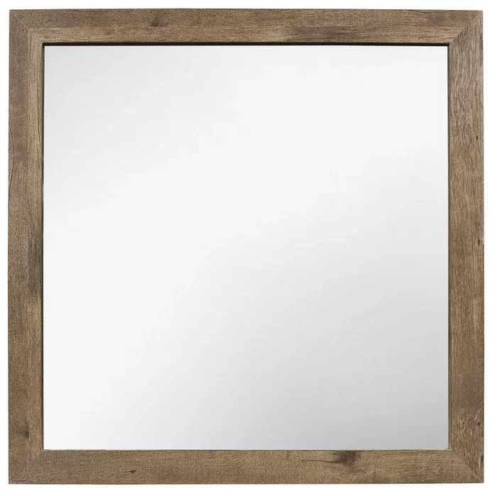 Mandan Mirror in Weathered Pine 1910-6