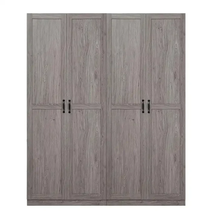 Manhattan Comfort – 2-Piece Hopkins Storage Closet with 11 Fixed & Adjustable Shelves in Grey – 2-23GLF-GY