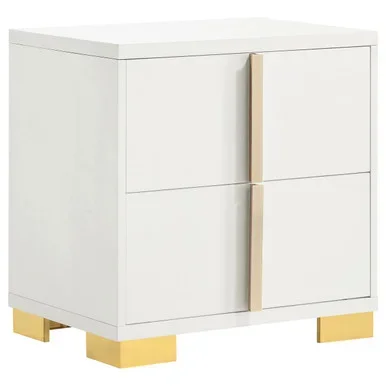 Marceline 2-drawer Nightstand White / CS-222932