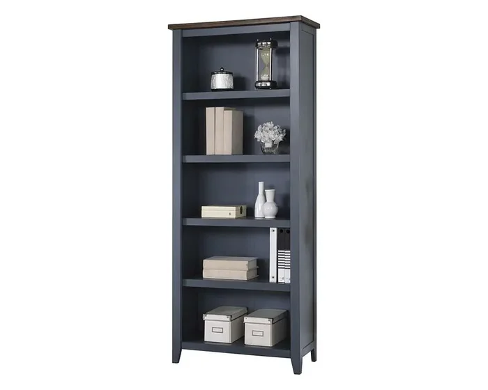 Martin Furniture – Soho Farmhouse Open Wood Bookcase, Blue – IMFT3072B