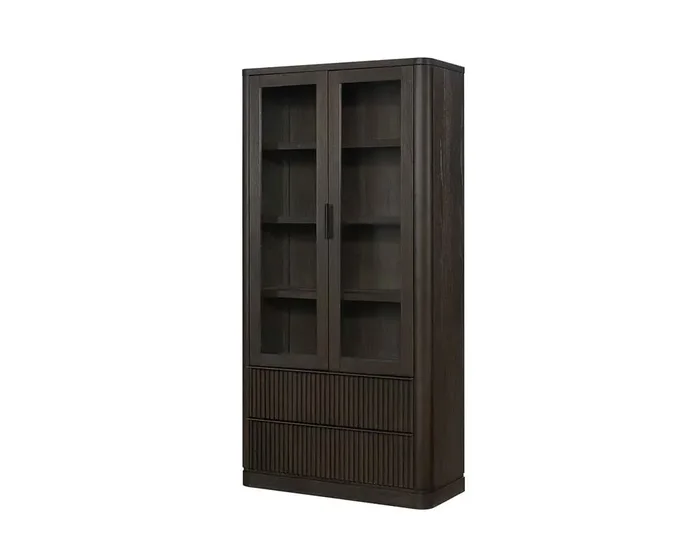 Martin Furniture – Tulane Contemporary Style, Wood Dining Display Cabinet, Dining Storage Cabinet, Fully Assembled, Brown – IMTU3876