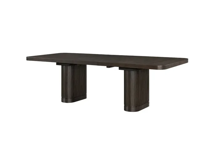Martin Furniture – Tulane Contemporary Style, Wood Rectangular Extension Kitchen Dining Table, Brown – IMTU8442T-KIT
