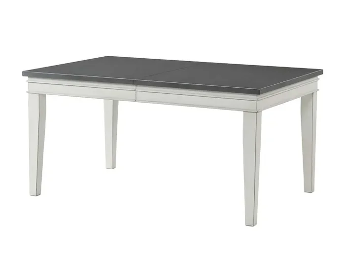 Martin Svensson Home – Del Mar 60in Dining Table with Extendable Leaf to 78in, Antique White and Grey – 5202931