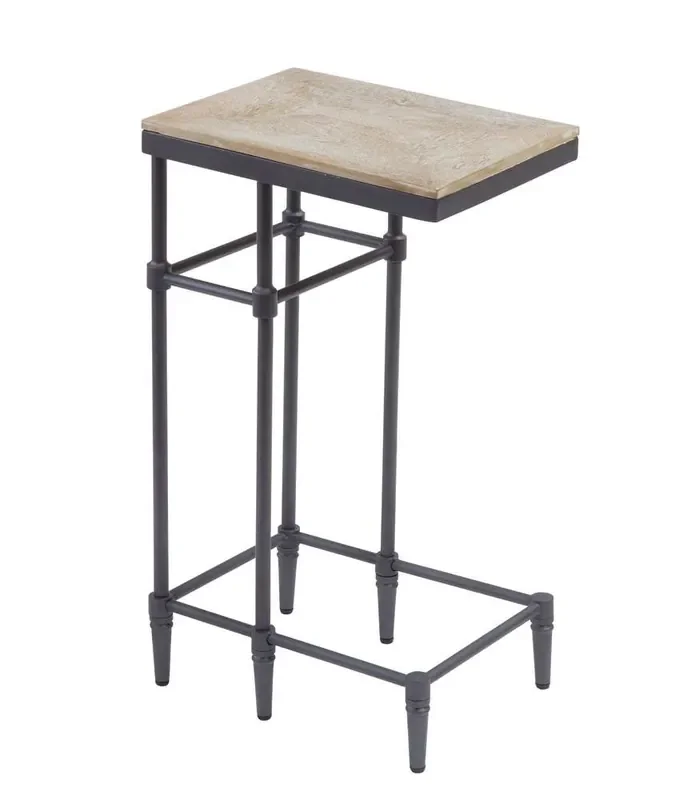 Martin Svensson Home – Fenway Solid Wood Square End Table in Pickled Mango – 8714327
