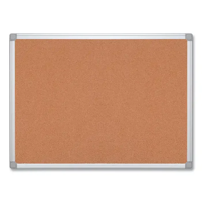 MasterVision® Earth Cork Board, 72″ x 48″, Tan Surface, Satin Aluminum Frame