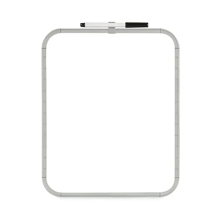 MasterVision® Magnetic Dry Erase Board, 11″ x 14″, White Surface, White Plastic Frame
