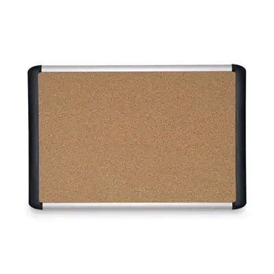 MasterVision® Tech Cork Board, 48″ x 36″, Tan Surface, Silver/Black Aluminum Frame