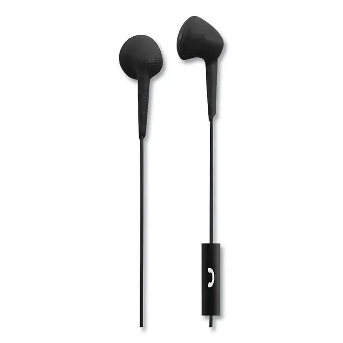 Maxell® Jelleez Earbuds, 4 ft Cord, Black