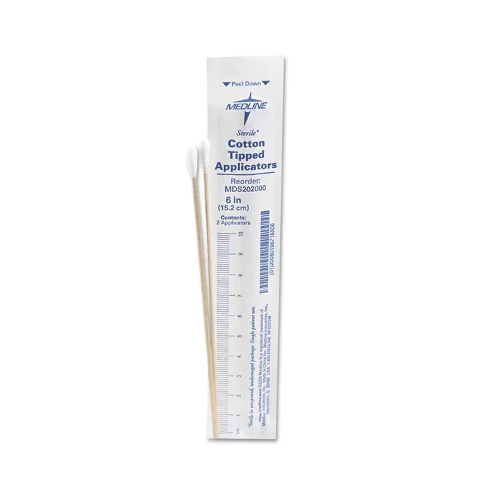 Medline Cotton-Tipped Applicators, 6″, 100 Applicators/box