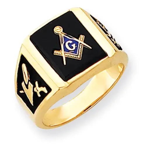 Men‘s Masonic Ring 14k Gold Y4100M