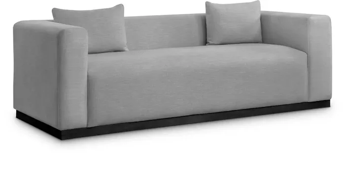 Meridian Furniture – Alfie Grey Linen Textured Fabic Sofa – 642Grey-S