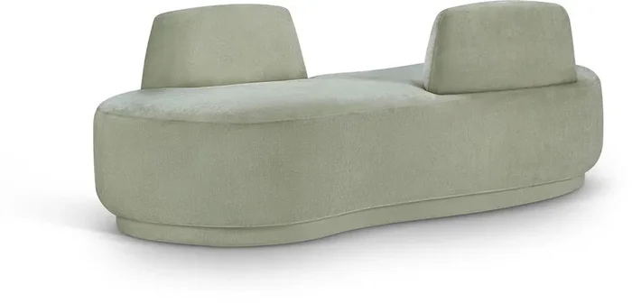 Meridian Furniture – Argyle Mint Chenille Fabric Chaise/Loveseat – 639Mint-Chaise