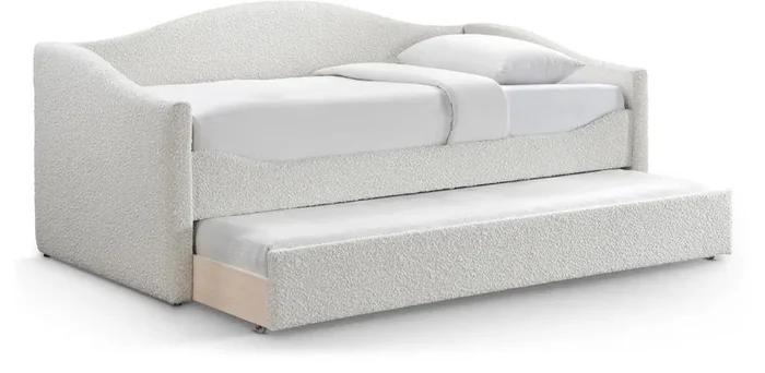 Meridian Furniture – Arlo Cream Boucle Fabric Twin Daybed – ArloCream-T