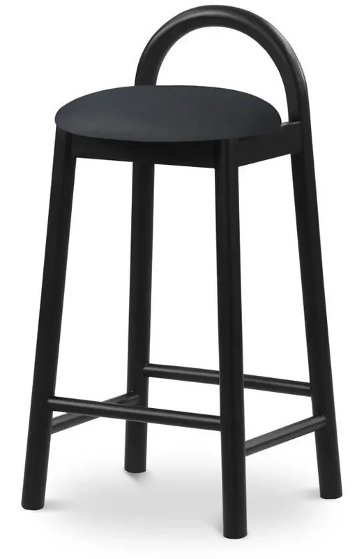 Meridian Furniture – Calvin Black Vegan Leather Stool – 476Black-C