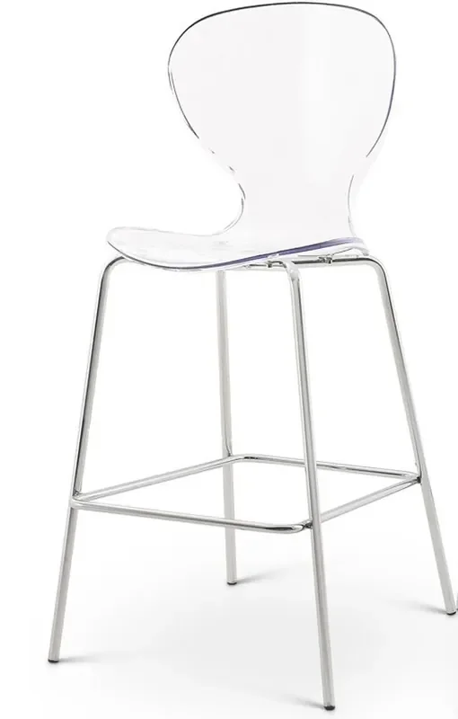 Meridian Furniture – Clarion Chrome Metal Stool (Set of 2) – 768-C