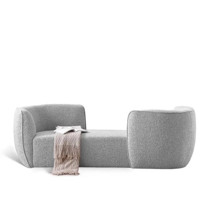 Meridian Furniture – Hilton Grey Fabric Chaise – 158Grey