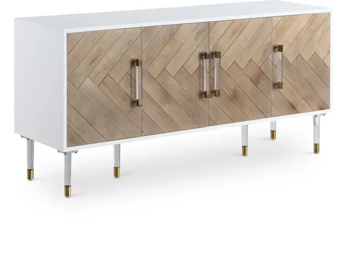 Meridian Furniture – Jive White Lacquer Sideboard/Buffet – 315