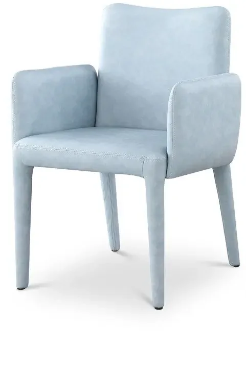 Meridian Furniture – Pelle Light Blue Vegan Leather Accent/Dining Chair – 711LtBlu-C
