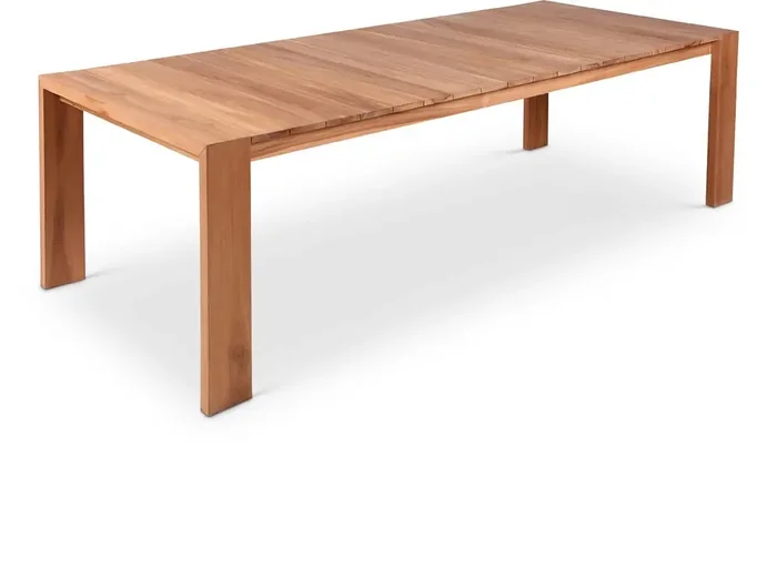 Meridian Furniture – Tulum Natural Teak Outdoor Patio Dining Table – 353-T