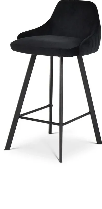 Meridian Furniture – Viviene Black Velvet Stool (Set of 2) – 761Black