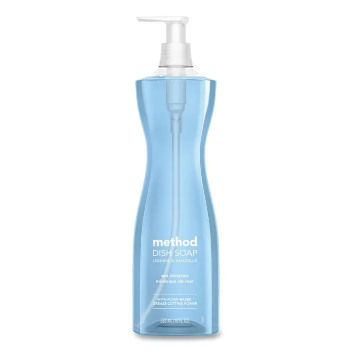 Method® Dish Soap Pump, Hour-Glass Bottle Shape, Sea Minerals Scent, 18 oz Pump Bottle