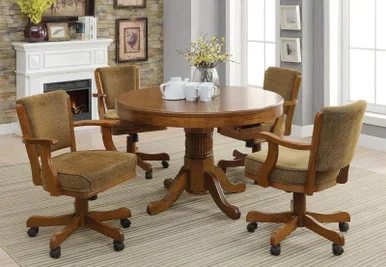 Mitchell 5-piece 3-in-1 Dining and Game Table Set Amber / CS-100951-S5