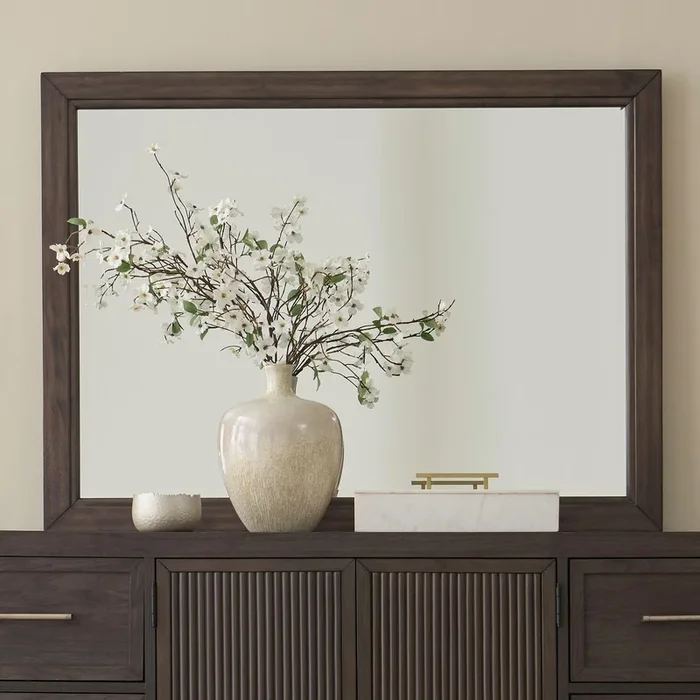 Modern Edge – Landscape Mirror – Brown