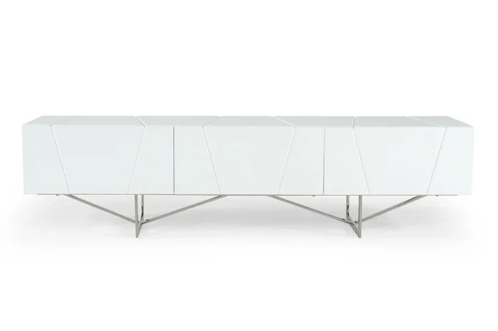 Modrest Chrysler Modern White TV Stand