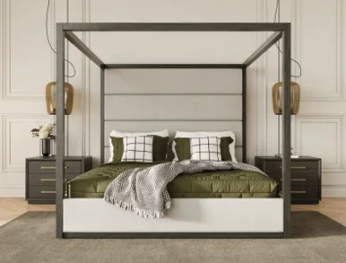 Modrest Manhattan – Contemporary Canopy Grey Bed -eastern / VGMA-BR-127-BED-EK
