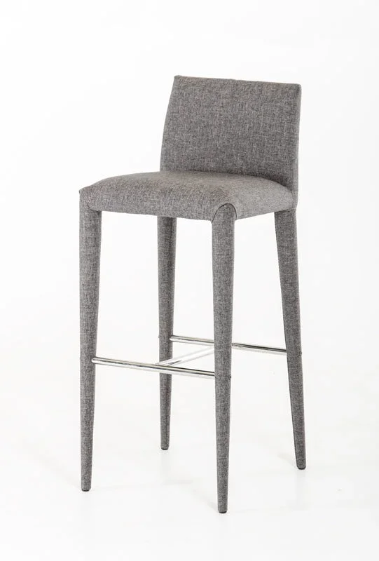 Modrest Medford Modern Grey Fabric Bar Stool