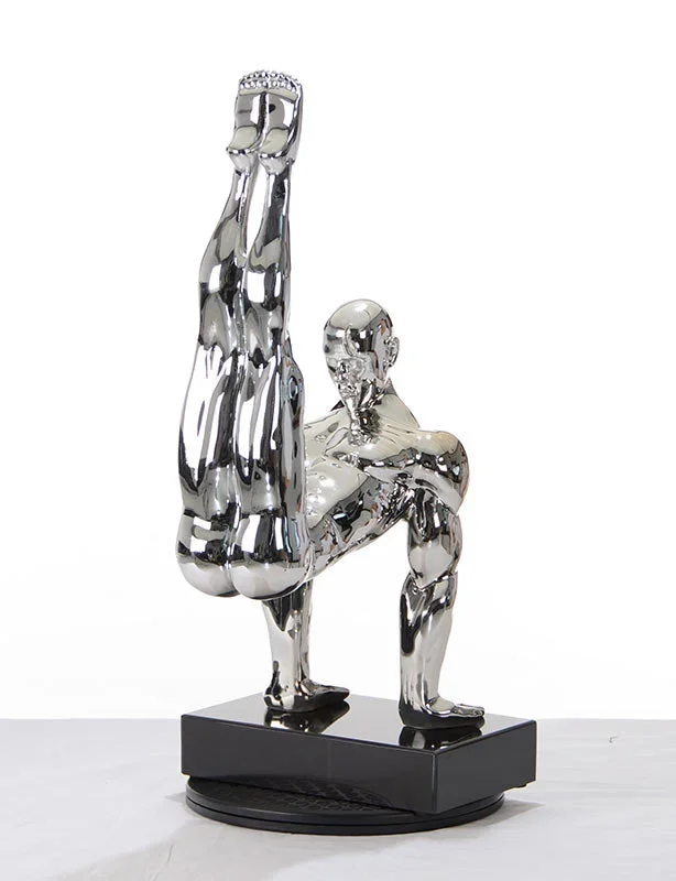 Modrest SZ0173 Modern Silver Gymnast B Sculpture