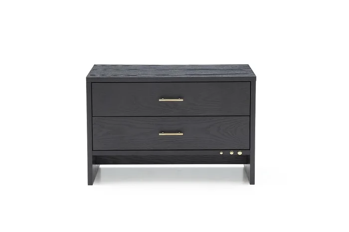 Modrest Wales Modern Grey Ash 2 Drawer Nightstand