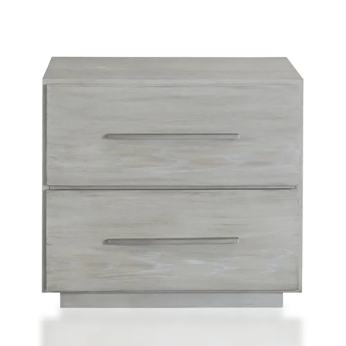 Modus Furniture – Destination Two Drawer Nightstand in Cotton Grey – DEZ781