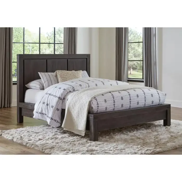 Modus Furniture – Meadow Full-Size Solid Wood Platform Bed in Graphite – 3FT3F4