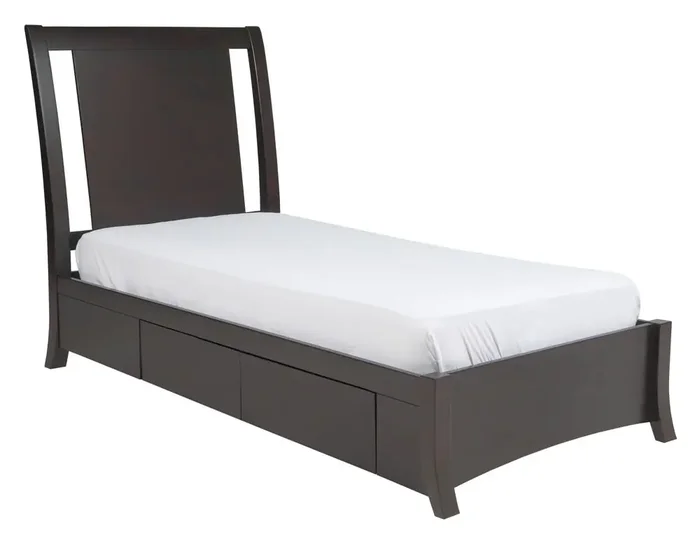 Modus Furniture – Nevis Full-size Low Profile Storage Bed in Espresso – NV23D4