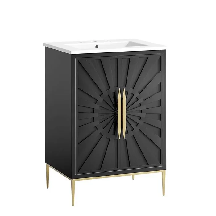 Modway – Awaken 24in Bathroom Vanity – EEI-6289-WHI-BLK