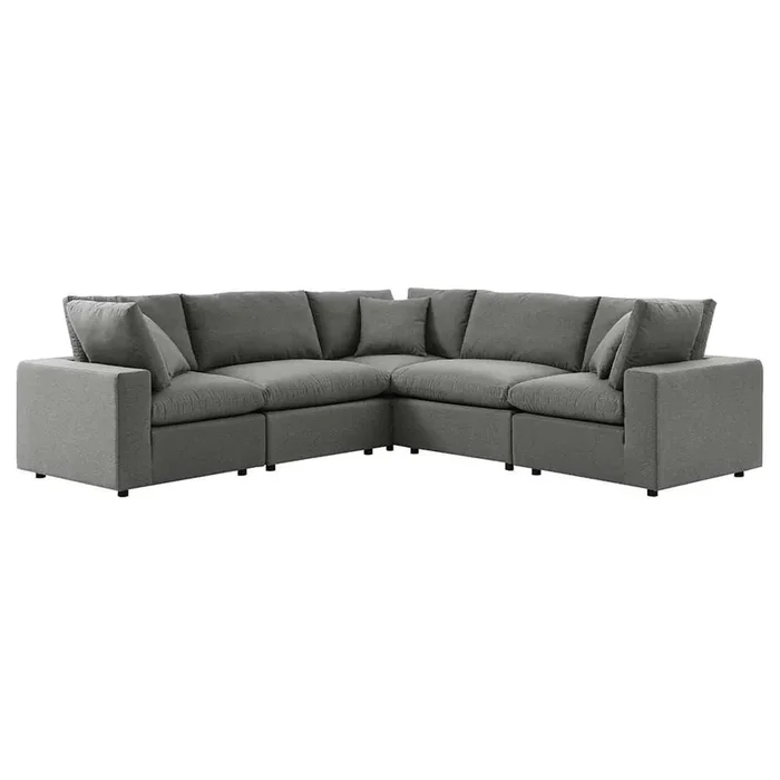 Modway – Commix 5-Piece Outdoor Patio Sectional Sofa – EEI-5589-CHA