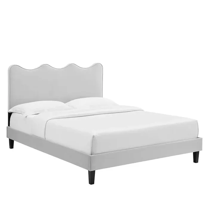 Modway – Current Performance Velvet King Platform Bed – MOD-6738-LGR