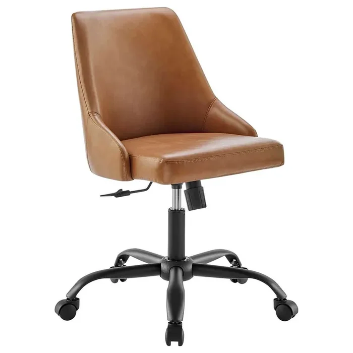 Modway – Designate Swivel Vegan Leather Office Chair – EEI-4372-BLK-TAN