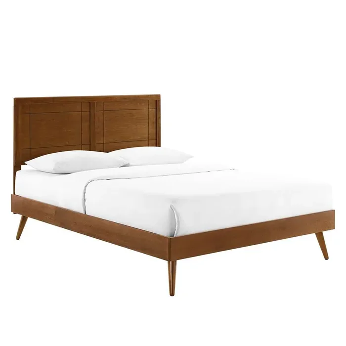 Modway – Marlee Twin Wood Platform Bed With Splayed Legs – MOD-6630-WAL