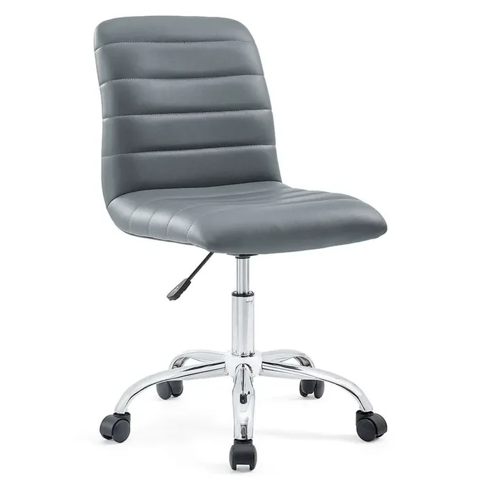 Modway – Ripple Armless Mid Back Vinyl Office Chair – EEI-1532-GRY