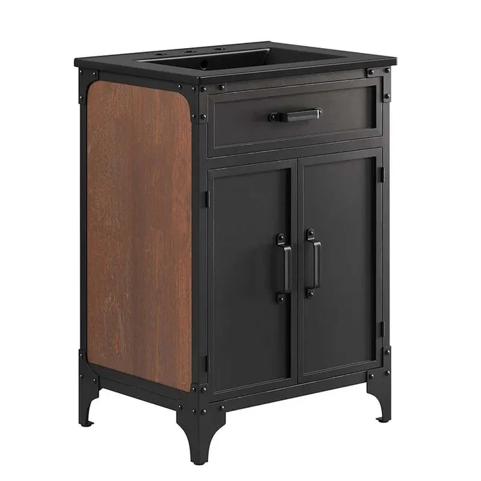 Modway – Steamforge 24in Bathroom Vanity – EEI-6414-BLK-BLK