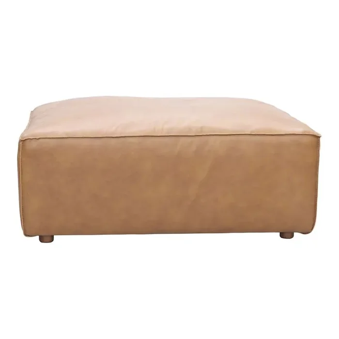 Moes Home – Form Ottoman Sonoran Tan Leather – XQ-1003-40