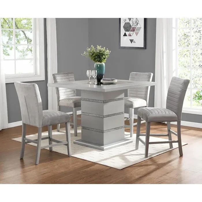 Monaco Silver Bar Height Table
